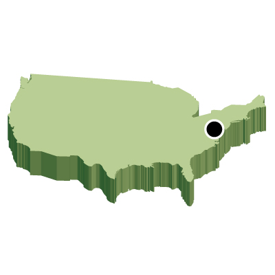 アメリカ合衆国無料フリーイラスト｜首都・立体(緑)